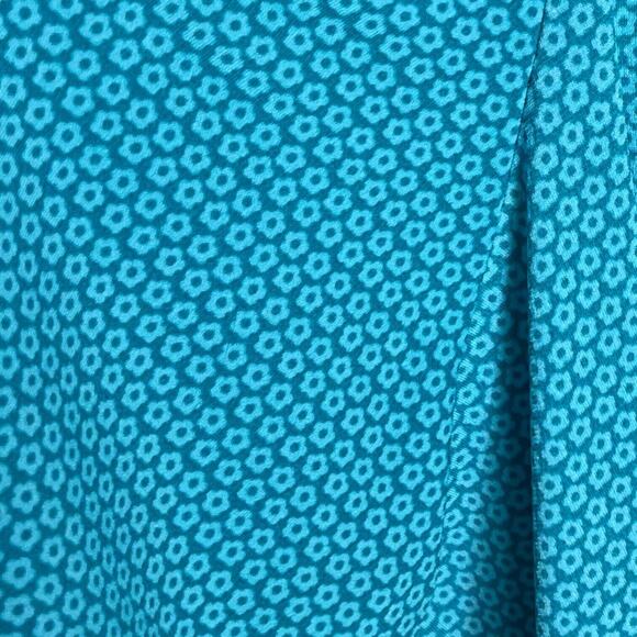 NWT Michael Michael Kors Blue Flower Print Cold Flower Dress Size Small - Picture 7 of 8